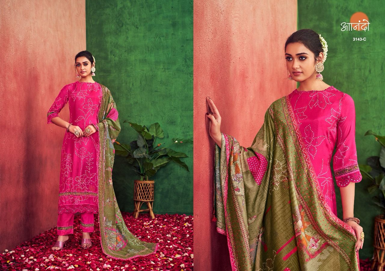 Aahana 3143 By Anando Digital Printed Wholesale Dress Material Suppliers In Mumbai